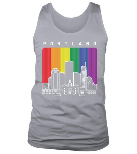 Portland Oregon Rainbow Flag LGBT Pride Tank Top Unisex