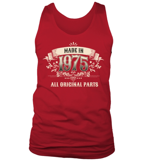 Retro Vintage Birthday Made In 1975 All Original Tank Top Unisex