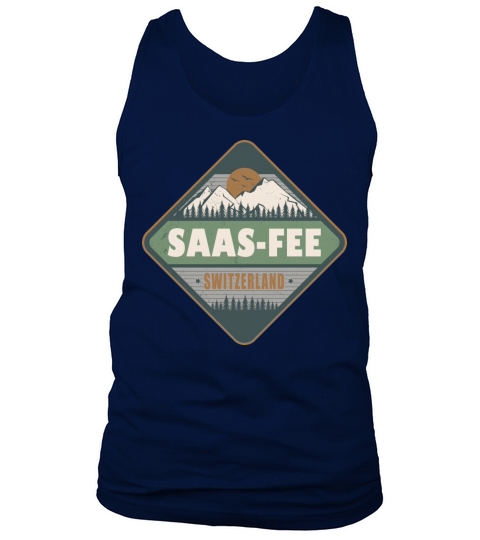 Saas-Fee Switzerland Swiss Alps Vintage Hiking Tank Top Unisex