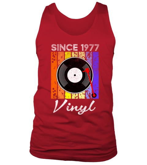 Since 1977 Vinyl Retro Record Vintage Music Tank Top Unisex