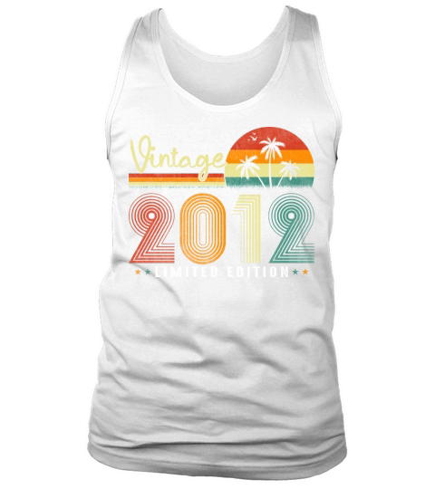 Vintage 2012 10 Years Old Birthday Gift Boy Girl Tank Top Unisex