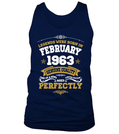 Vintage Aged To Perfection Ferbuary 1963 Tank Top Unisex