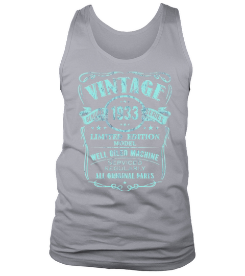 Vintage Made In 1933 Limited Edition 87Th Birthday Tank Top Unisex