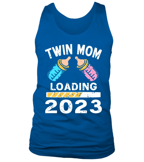 Womens Twin Mama Twin Mom to Be Pregnancy Tank Top Unisex