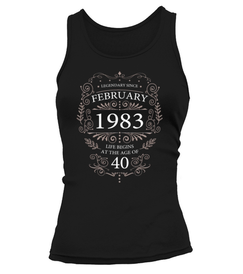 40th Birthday February 1983 Ornaments Vintage Tank top Woman