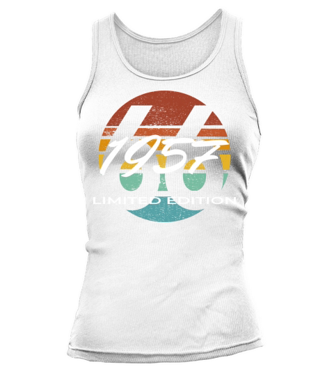 66th birthday men women 66 years 1957 vintage Tank top Woman