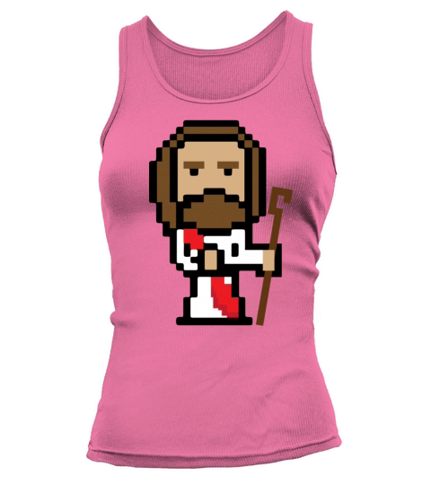 8 Bit Jesus Vintage Video Game Player Christian8 b Tank top Woman