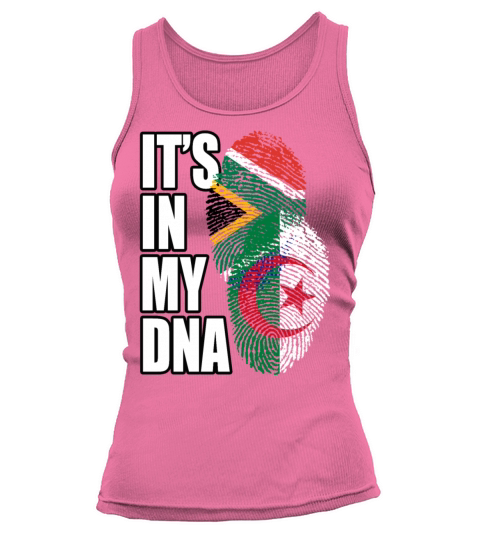 Algerian And South African Mix Heritage DNA Flag Tank top Woman