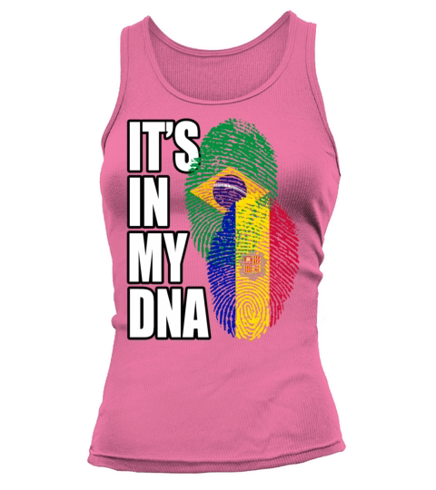 Andorran And Brazilian Mix Heritage DNA Flag Tank top Woman