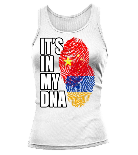 Armenian And Chinese Mix Heritage DNA Flag Tank top Woman