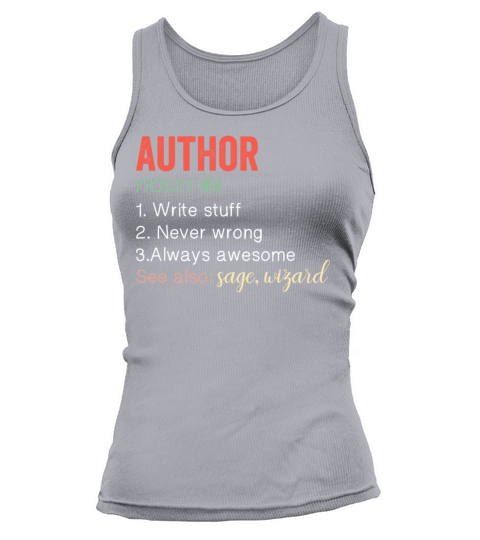 Author Writer Book writing Noun Funny humor quote Tank top Woman