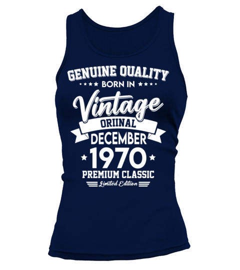 Born In December 1970 Original Vintage Tank top Woman
