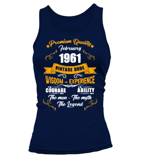 February 1961 Vintage Birthday Present Tank top Woman