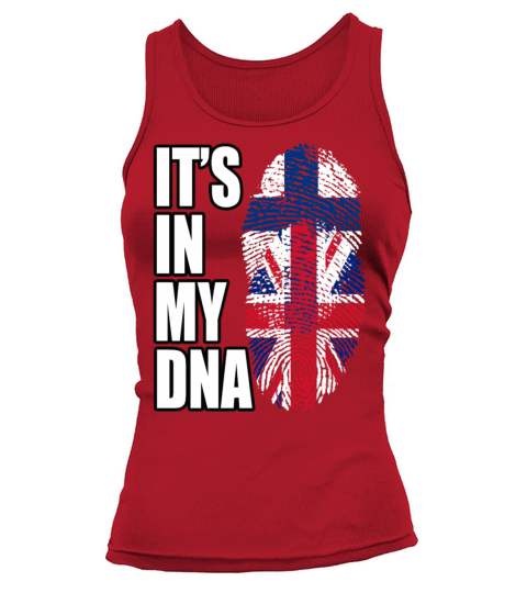 Finland And British Mix Heritage DNA Flag Tank top Woman