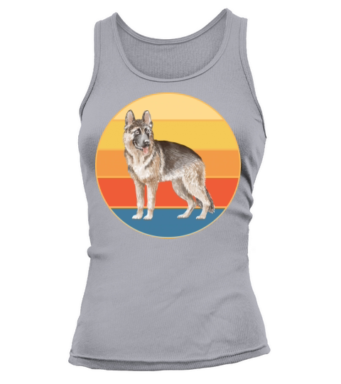 German Shepherd Dog Breed Vintage Retro Sunset Tank top Woman