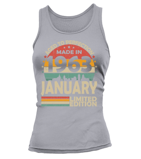 January 1963 Vintage Birthday Retro Tank top Woman