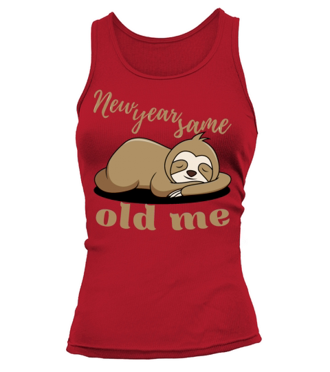 New Year Same Old Me Lazy Sloth Uglu Christmas Tank top Woman