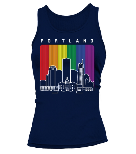 Portland Oregon Rainbow Flag LGBT Pride Tank top Woman
