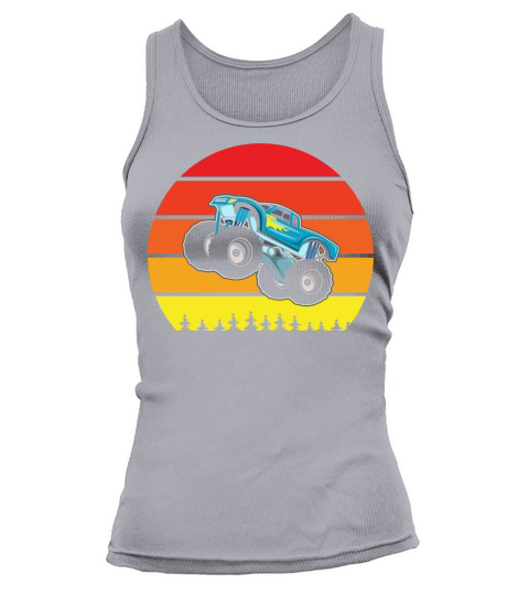 retro vintage sunset monster truck Tank top Woman