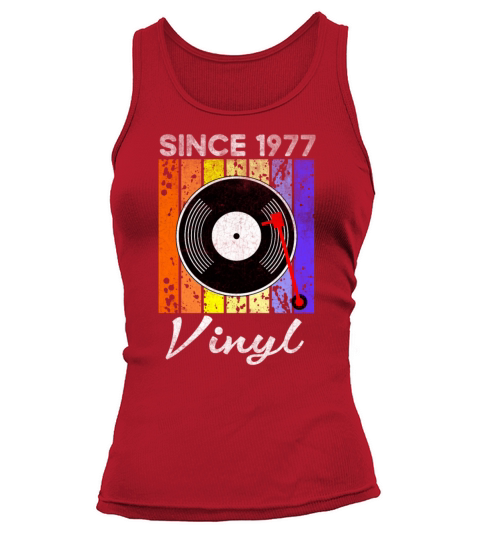 Since 1977 Vinyl Retro Record Vintage Music Tank top Woman