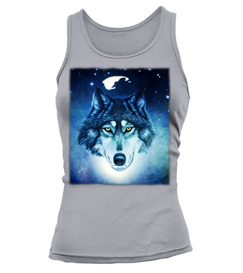 Wolf artwork design predator face imprint Tank top Woman