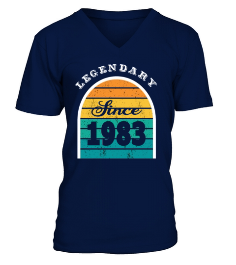 40th birthday vintage 1983 legendary since 1983 V-Neck T-shirt