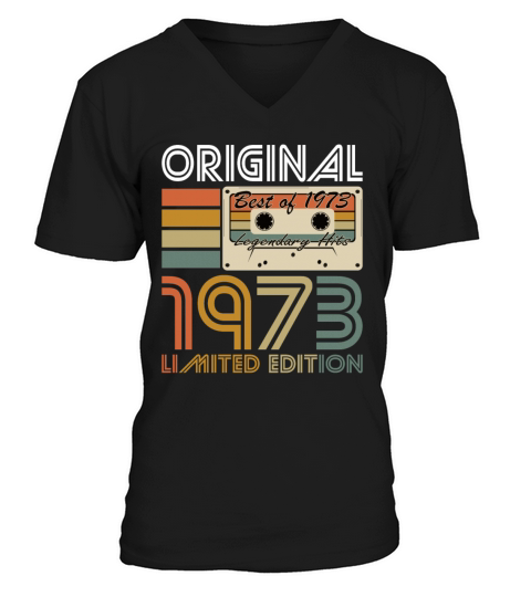 50th birthday vintage 1973 original 1973 V-Neck T-shirt