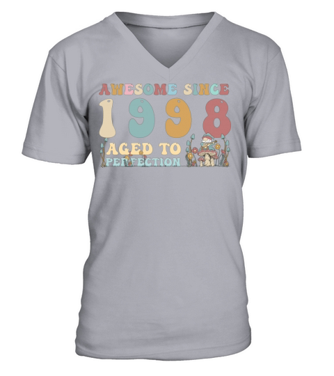 Awesome since 1998 - 25th Birthday - 2023 Groovy V-Neck T-shirt