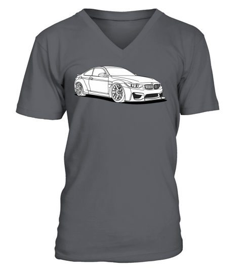 awesome white car V-Neck T-shirt