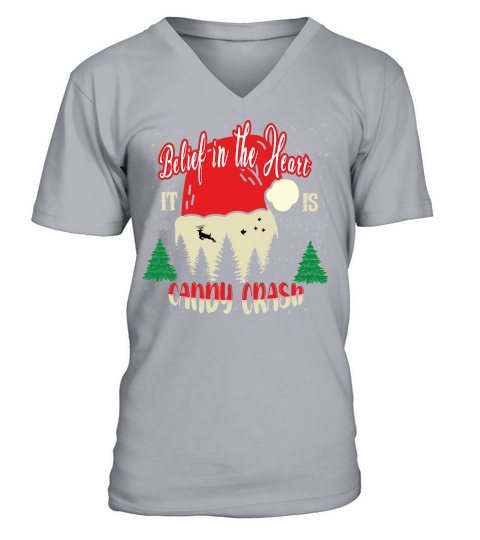 Belief in the heart it a is real candy crash V-Neck T-shirt