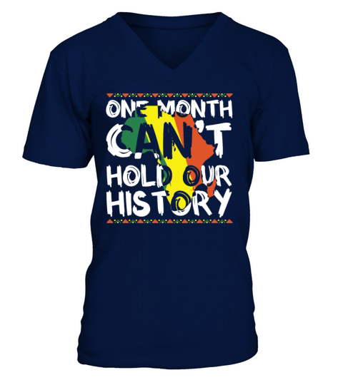 Black History Month USA Afro America African V-Neck T-shirt