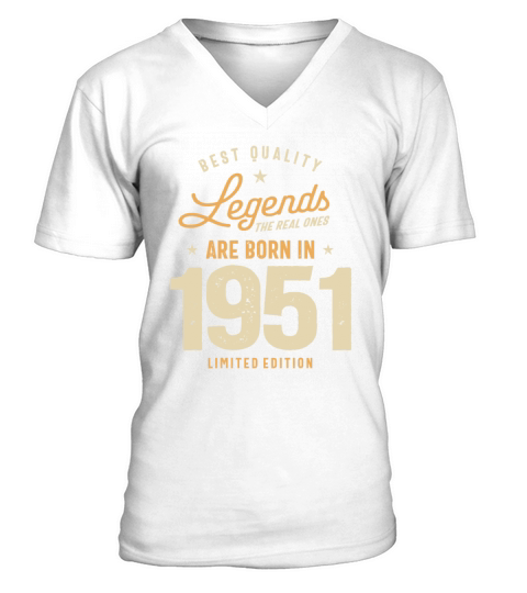 Legend Since 1951 72nd Birthday V-Neck T-shirt