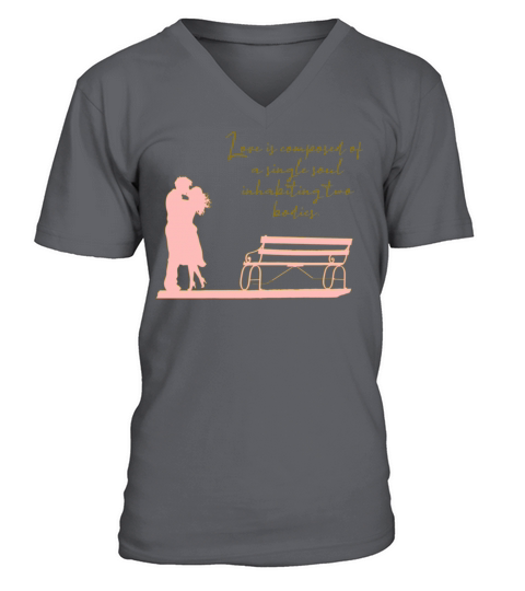 Love is Composed of a Single Soul Inhabiting Two B V-Neck T-shirt