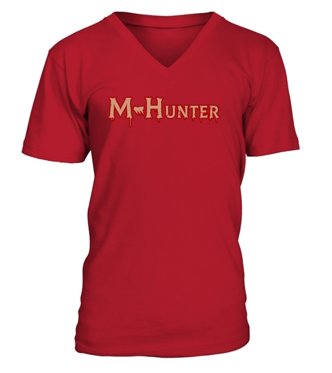 M Hunter Logo Classic T Shirt V-Neck T-shirt