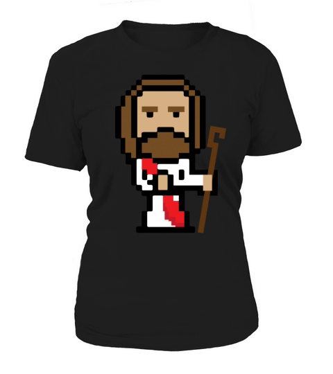 8 Bit Jesus Vintage Video Game Player Christian8 b Women's T-Shirt