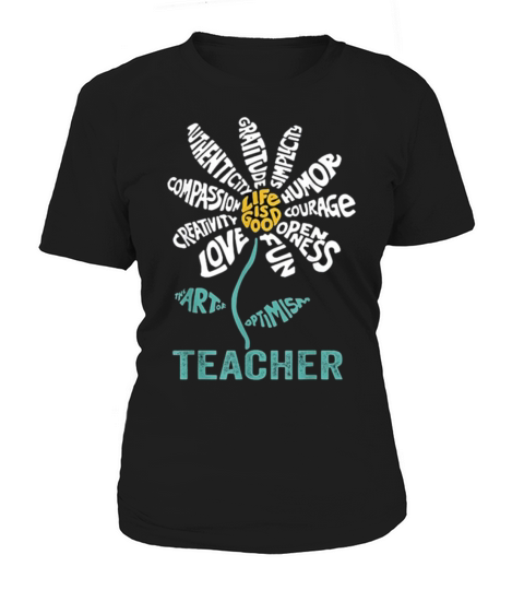 A Teachers Flower Funny Teacher Women's T-Shirt