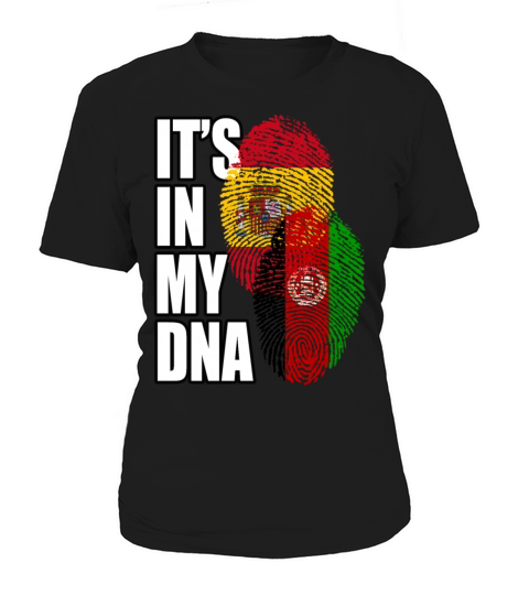 Afghan And Spaniard Mix Heritage DNA Flag Women's T-Shirt