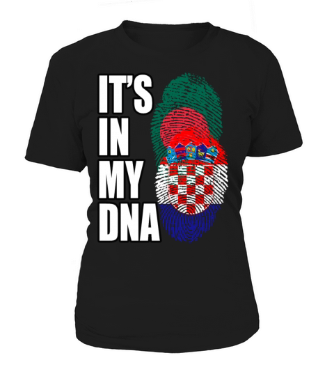 Croatian And Bangladeshi Mix Heritage DNA Flag Women's T-Shirt