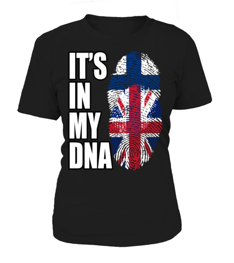 Finland And British Mix Heritage DNA Flag Women's T-Shirt