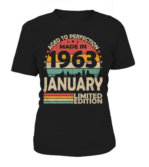 January 1963 Vintage Birthday Retro Women's T-Shirt