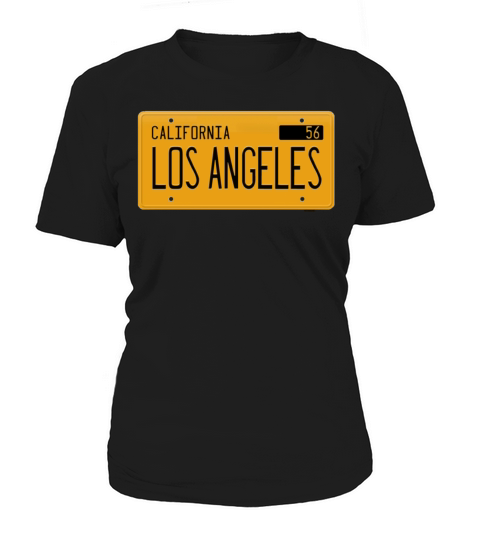 Los Angeles California 1956 yellow license plate Women's T-Shirt