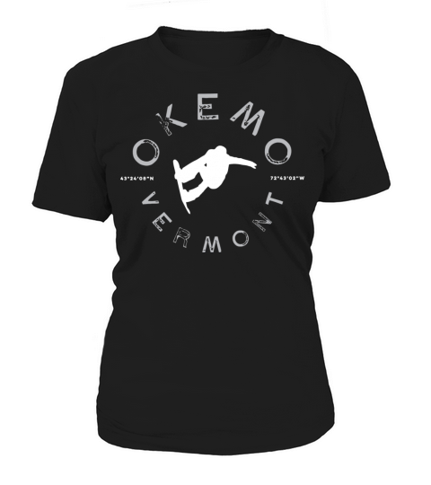 Okemo Mountain Graphic Vintage Snowboard Women's T-Shirt