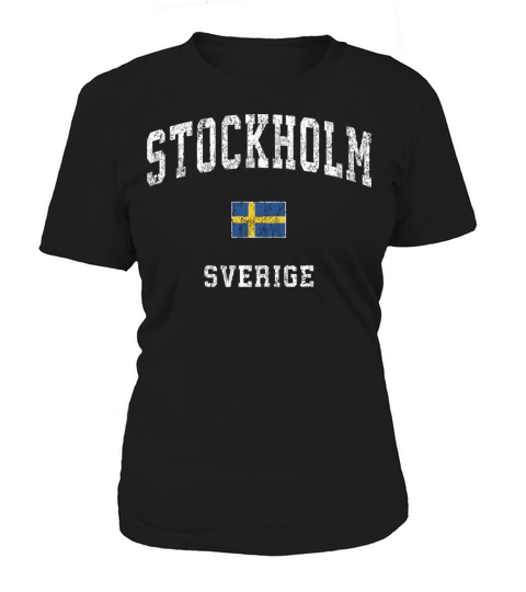Stockholm Sweden Sverige Vintage Athletic Sports D Women's T-Shirt
