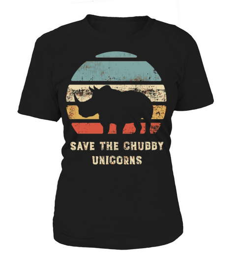 Vintage Save The Chubby Unicorns Retro Women's T-Shirt