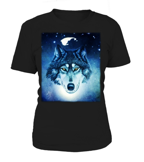 Wolf artwork design predator face imprint Women's T-Shirt