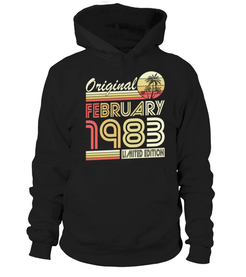 40th birthday vintage february 1983 original 1983 Hoodie Unisex
