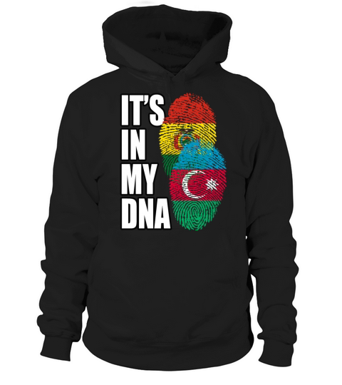 Azerbaijani And Bolivian Mix Heritage DNA Flag Hoodie Unisex