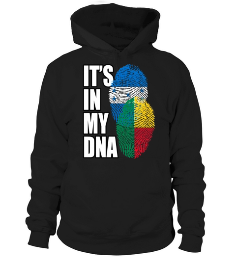 Beninese And Honduran Mix Heritage DNA Flag Hoodie Unisex