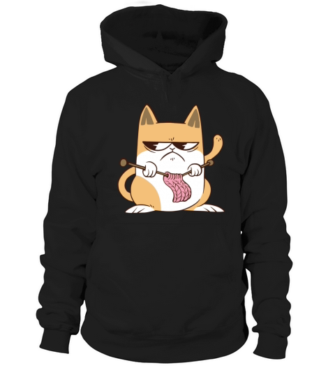 Cat Knitting Hoodie Unisex