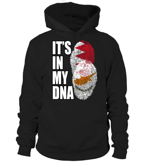 Cypriot And Bahraini Mix Heritage DNA Flag Hoodie Unisex